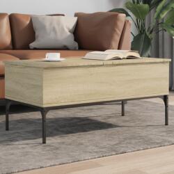 vidaXL sonoma tölgy szerelt fa és fém dohányzóasztal 100x50x45 cm (845412) - vidaxl
