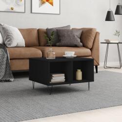 vidaXL fekete szerelt fa dohányzóasztal 60x50x36, 5 cm (830541)