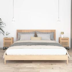 vidaXL 2 db szerelt fa és vas éjjeliszekrény 40x30x55, 5 cm (352096)