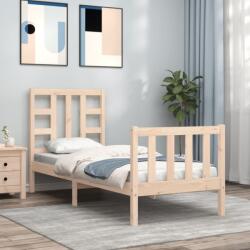 vidaXL tömör fa ágykeret fejtámlával Small Single (3191931)
