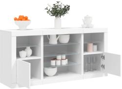 vidaXL fehér tálalószekrény LED-világítással 142, 5 x 37 x 67 cm (3209086)