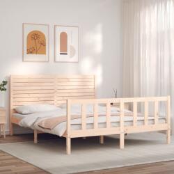 vidaXL tömör fa ágykeret fejtámlával King Size (3193211)