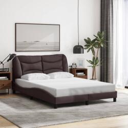 vidaXL sötétbarna szövet ágykeret matrac nélkül 120x200 cm (3207761)