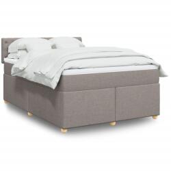 vidaXL tópszínű szövet rugós ágy matraccal 140 x 190 cm (3288986)