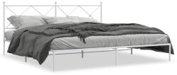 vidaXL fehér fém ágykeret fejtámlával 193 x 203 cm (376557)