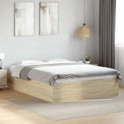 vidaXL sonoma tölgyszínű szerelt fa ágykeret 120 x 190 cm (3281044)