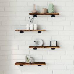 vidaXL 4 db füstös tölgy színű szerelt fa fali polc 40 x 10 x 1, 5 cm (838195)
