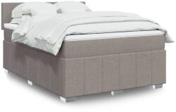 vidaXL tópszínű szövet rugós ágy matraccal 140 x 190 cm (3287060)