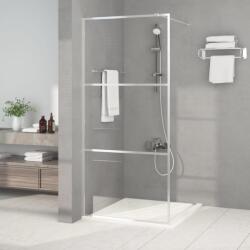 vidaXL ezüstszínű átlátszó ESG üveg zuhanyfal 90 x 195 cm (152116)