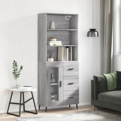 vidaXL szürke sonoma szerelt fa magasszekrény 69, 5 x 34 x 180 cm (3189531)