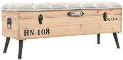 vidaXL tömör fenyőfa tárolópad 110 cm (339294) - vidaxl