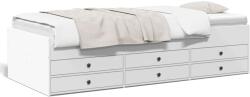 vidaXL fehér kanapéágy fiókkal matrac nélkül 90x200 cm (3280874)