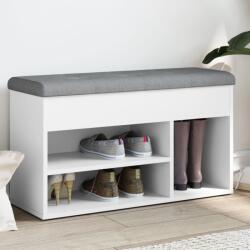 vidaXL fehér szerelt fa cipőtároló pad 82 x 32 x 45, 5 cm (835026)