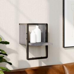 vidaXL szürke sonoma tölgy színű fali polc rúddal 20 x 25 x 30 cm (836276)