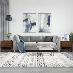 vidaXL 2 db barna tölgy szerelt fa dohányzóasztal 50 x 46 x 50 cm (830939)
