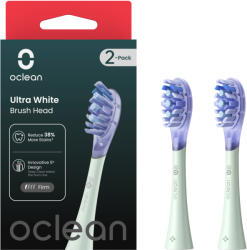 Oclean Ultra white fogkefe fej (2db) zöld