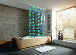 Kleine Wolke Duschrollo jaluzele de duș fără casete 240x128 cm transparent-albastru 3321721747 (3321721747) Perdea de dus