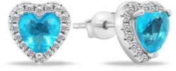 Brilio Silver Romantikus ezüst fülbevaló cirkónium kövekkel Szívek EA901WAQ