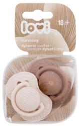 LOVI Harmony Dynamic Soother Girl 18m+ suzetă dinamică din silicon 2 buc