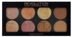 Makeup Revolution London Ultra Blush Palette paleta cu farduri de obraz, 8 nuante 13 g nuanţă Golden Sugar 2