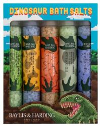 Baylis & Harding Dinosaur Bath Salts set: Sare de baie Jurassic Amber 5 x 65 g pentru copii