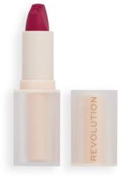 Revolution Beauty Lip Allure Soft Satin Lipstick ruj de buze satinat rezistent 3.2 g nuanţă Material Girl Wine