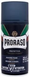 PRORASO Blue Shaving Foam spumă de bărbierit cu aloe vera și vitamina e 300 ml pentru bărbați