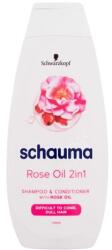 Schwarzkopf Schauma Rose Oil 2in1 400 ml șampon și balsam 2in21 pentru strălucire și descalcire ușoară pentru femei