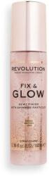 Makeup Revolution London Fix & Glow Dewy Finish spray fixator iluminator de machiaj 100 ml