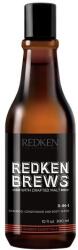 Redken Brews 3-In-1 300 ml sampon 3 in 1 pentru orice tip de par pentru bărbați