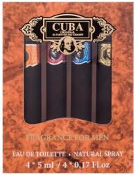 Cuba Set Miniatures set: EDT Gold 5 ml + EDT Blue 5 ml + EDT Orange 5 ml + EDT Red 5 ml pentru bărbați