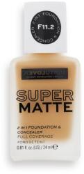 Revolution Relove Super Matte 2 in 1 Foundation & Concealer fond de ten și corector lichid mat 2 în 1 24 ml nuanţă F11.2