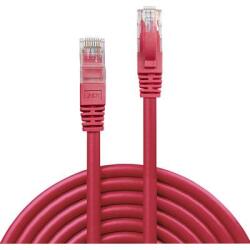 Lindy RJ45 Hálózat Csatlakozókábel CAT 6 U/UTP 5.00 m Piros Védővel LINDY (48035) (48035)