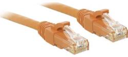 Lindy RJ45 Hálózat Csatlakozókábel CAT 6 U/UTP 0.50 m Narancs Védővel LINDY (48106) (48106)