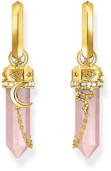 Thomas Sabo CR722-414-9 Goldene Creolen w. pink crystal pendant & symbols , női