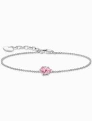 Thomas Sabo A2159-051-9-L19V Silver bracelet w. pink cubic zirconia drop, női