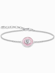 Thomas Sabo A2143-691-9-L19V Silver bracelet w. pink pendant, női