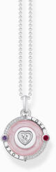 Thomas Sabo KE2201-390-9-L45V Silver necklace w. pink pendant and heart-shaped stone , női