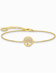Thomas Sabo A2160-427-39-L19V Gold-plated bracelet w. Tree of Love pendant, női