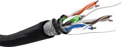 Goobay SF/UTP CAT5e Installációs Kábel - 100 m, Fekete