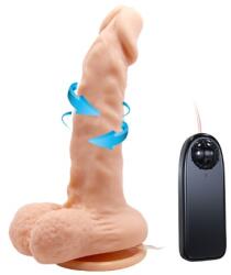 LyBaile Barbara Max Vibrator Realist 18 cm cu Rotatii si Ventuza de Suctiune Multiple Viteze de Vibratie Vibrator