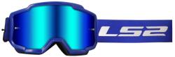 LS2 Charger motocross szemüveg kék, irídium plexivel