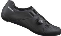 Shimano SH-RC300 wide országúti kerékpáros cipő, SPD-SL, szélesített, fekete, 44-es