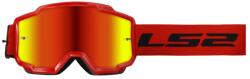 LS2 Charger motocross szemüveg piros, irídium plexivel