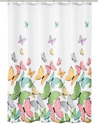 Kleine Wolke Butterflies zuhanyfüggöny 200x180 cm fehér-sokszínű 5282148305