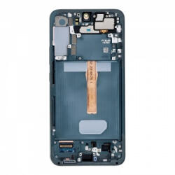 Samsung S906B Galaxy S22+ 5G EU verzió előlap keret, lcd kijelző és érintőpanel, zöld (Same size OLED)