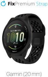 FixPremium - Univerzális szilikonszíj Garminhoz (20mm), fekete