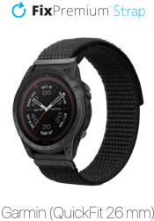 FixPremium - Nylon szíj Garminhoz (QuickFit 26mm), fekete