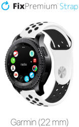 FixPremium - Szilikon sport szíj Garminhoz (22mm), fehér