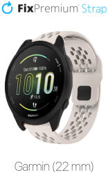 FixPremium - Univerzális szilikonszíj Garminhoz (22mm), fehér